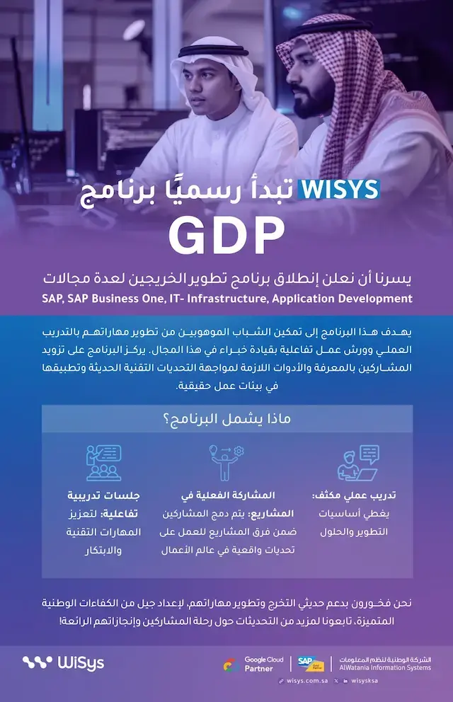 الشركة الوطنية لنظم المعلومات تعلن برنامج تطوير الخريجين للجنسين