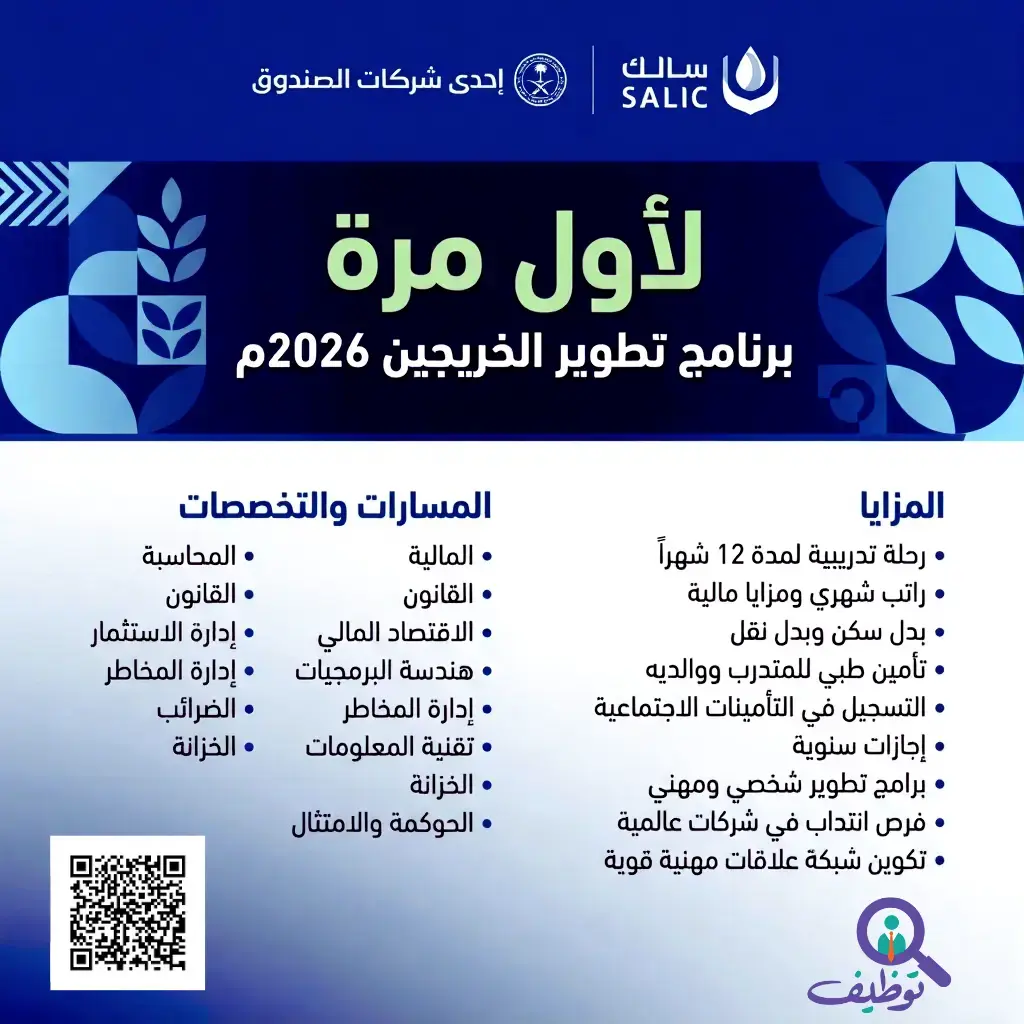 الشركة السعودية للاستثمار الزراعي تعلن (6) برنامج تطوير الخريجين